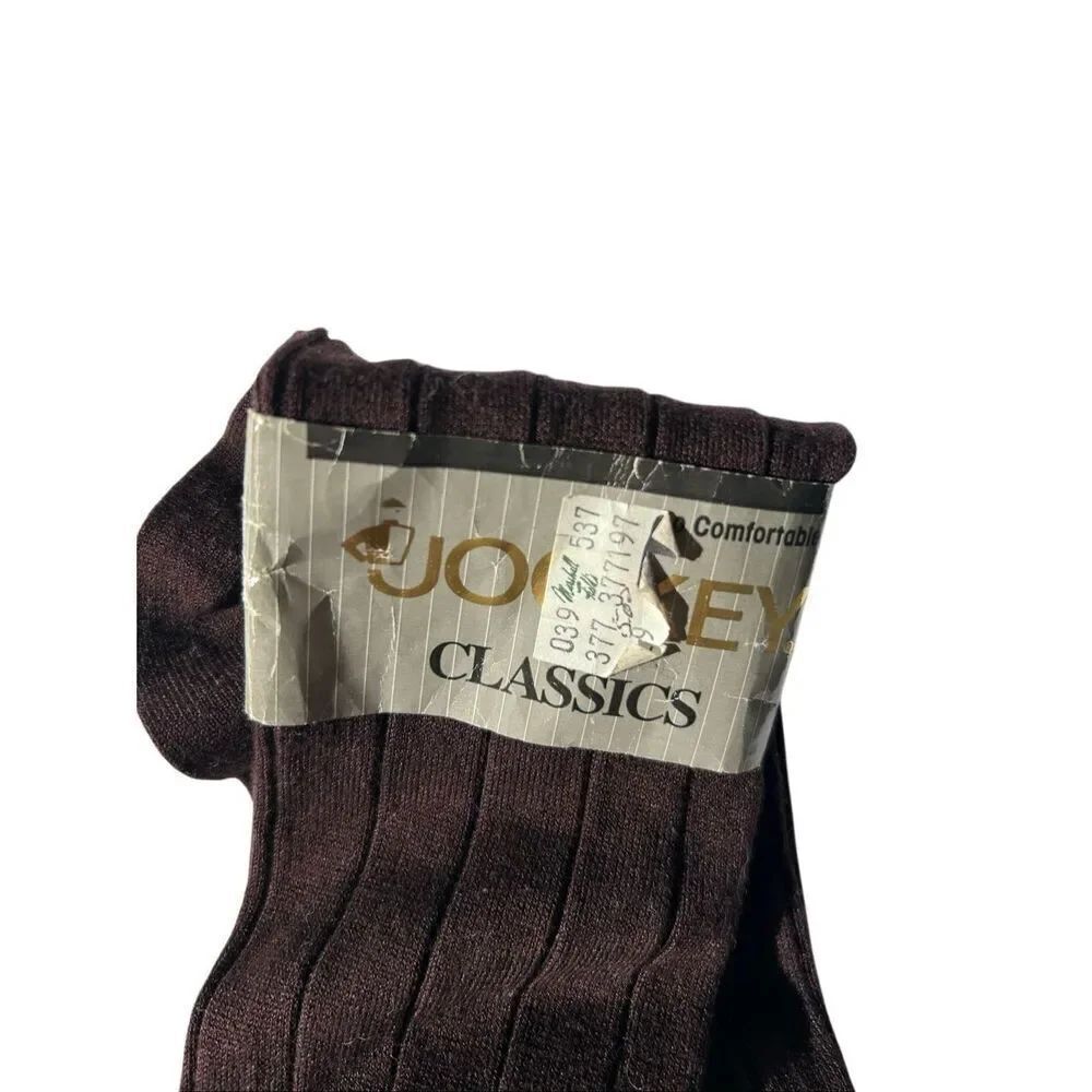 Jockey Classic Socks Men's Shoe Size 10-13 Chocolate Brown Cotton Blend